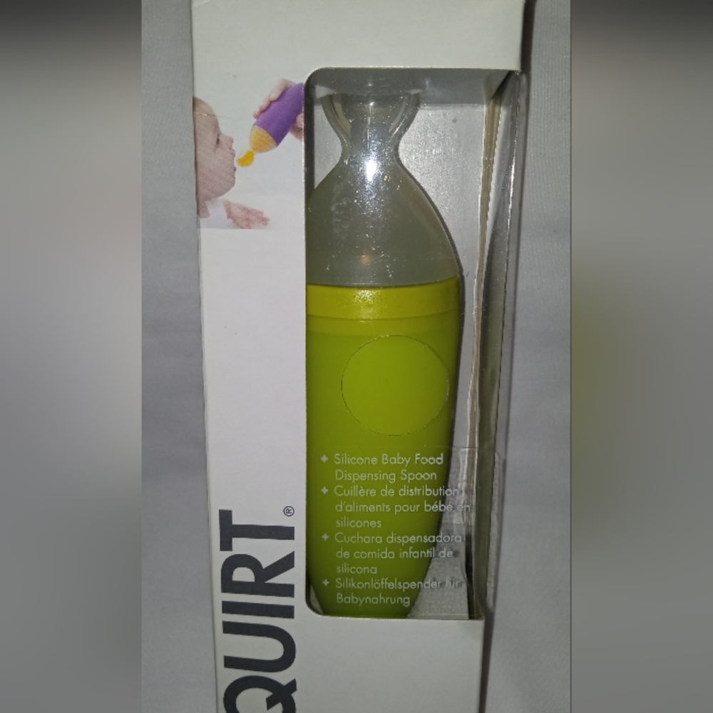 Boon Squirt Baby Food Spoon  Color Green Size 3 Ounces On The Go Large